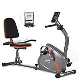 ISE Ergometer Heimtrainer mit Magnetbremssystem, Transporträdern, Pulssensoren...