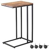 Casaria® Beistelltisch Holz Couch Schwarz 40kg Belastbarkeit 70cm Hoch 50x35cm...