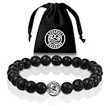 LAVADUFT® Bracelet Lavastein Männer Armband - Diffuser Armband für Duftöle...