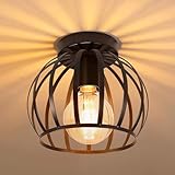 iDEGU Vintage Deckenleuchte Industrielle Deckenlampe Ø20 cm Geometrisches...