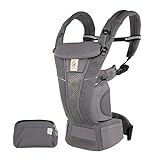 Ergobaby Omni Breeze Babytrage für Neugeborene ab Geburt bis 20kg, 4 Positionen...