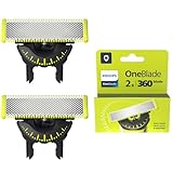 Philips OneBlade 360-Klingen - 2x 360-Ersatzklingen, Trimmen und Rasieren im...