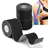 Grunda Kinesiotapes - 3 Kinesiologie Tape Rollen (5cm x 5m) Kinesiotape - Profi...