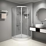 Duschkabine MARWELL Chrystal Round 90 x 90 x 200 cm dusche komplett inklusive...