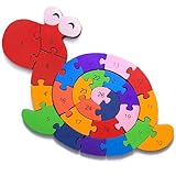 Schnecke Zahlenpuzzle Holzspielzeug | Zahlen und Buchstaben | Pädagogisches...