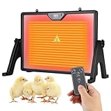 Wärmeplatte Küken, Wärmelampe Hühner mit Thermostat & Timer, 360° Drehbar,...