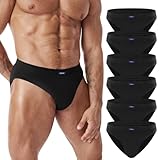 FALARY Männer Slip 6er Pack 100% Baumwolle Unterhosen Herren Unterwäsche Sport...