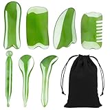 APOMOONS 7 Stück Gua Sha Massagewerkzeug Set, Akupressurstift Face Massager,...