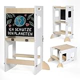 KYWAI® Lernturm ab 1 Jahr – Lernturm Klappbar 3 in 1 mit Tafel – Learning...