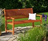 Casaria® Gartenbank 3-Sitzer Wetterfest Eukalyptus Holz 480kg Belastbarkeit...
