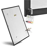 Juskys Fliegengitter für Fenster mit Alu Rahmen 120 x 140 cm - Montage ohne...