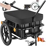 tectake® 2 in 1 Fahrradanhänger, Lastenanhänger und Handwagen, Zubehör für...