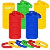 HONTIUS Silikonarmband, 100 Stück Silikon Armbänder Silikonarmbänder Silicone...