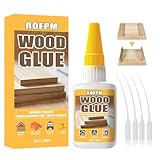 Holzleim Extra Stark, Holzkleber Wasserfest, Transparent und Schnell Trocknender...