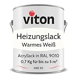 Viton Acryllack für Heizkörper - 0,7 Kg - Seidenmatt Weiss - UV- &...