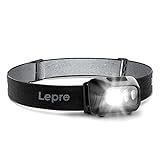 Lepro Stirnlampe, LED Kopflampe 1500 Lux mit Rotlicht & 6 Lichtmodi, IPX4...