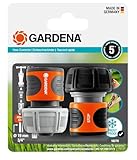 Gardena Schlauchverbinder-Satz 19 mm (3/4 Zoll): Für Schlauchanfang und -ende,...