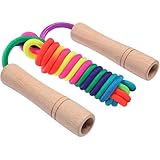 Homello Verstellbares Springseil für Kinder, 260 cm Regenbogen-Springseil mit...