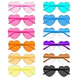 JOYSAL 12 Stück Brillen Herz-Sonnenbrillen für Damen, Party Brille, Magische...