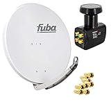 Digital Sat-Anlage Fuba DAA 850 G Satellitenschüssel Grau 85x85cm + PremiumX...