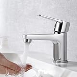 Ibergrif Wasserhahn Bad Einhebelmischer Chrom - Waschtischarmatur mit...