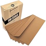 Japun – Briefumschläge (100 Stück) aus vintage Kraftpapier, Kuvert, Umschlag...