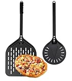 ZUGJOZD Perforierter Pizzaschieber Perforiert set, Pizzaschaufel eloxiertem...