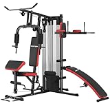 SPORTNOW Kraftstation, Multifunktionale Fitnessstation mit Butterfly- &...