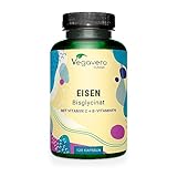 EISEN BISGLYCINAT Vegavero® | 30 mg Eisen | Mit natürlichem Vitamin C,...