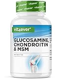 Glucosamin Chondroitin MSM - 365 Tabletten - Hochdosiert mit 2000 mg pro Tag - 3...