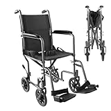 PEPE Mobility - Rollstuhl Faltbar Leicht Schmal (Sitz 38 cm), Transportrollstuhl...