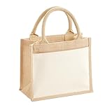 Westford Mill Tasche Jute Geschenk Tasche - Baumwolle Griffe Mittagessen Tasche...