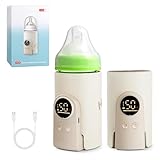 Tragbarer Flaschenwärmer Baby, Flaschenwärmer Baby Unterwegs mit LCD-Display,...