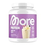 MORE Protein, Vanille-Eiscreme, 600 g, Mix aus Whey Konzentrat und Casein ideal...