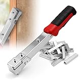Hammertacker 1 x Schlagtacker mit 1000 x Klammern - Handtacker Tackerpistole...