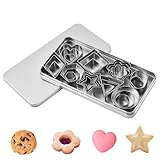 Plätzchen Ausstecher (30 Stück), Kleine Keksausstecher aus Edelstahl, Für...