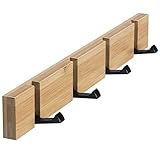 ANVODE Hölzernes Garderobenhaken Wand, Garderobe Kleiderhaken Faltbare...