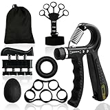benlidoner Handtrainer Fingertrainer 6er Set Verstellbarer Grip Trainer...