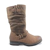 Rieker Estella Womens Kalb Länge Slouch Stiefel 39 EU Braun (Nuss/Nuss 22)