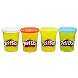 Hasbro Play-Doh-Set 4er Pack Grundfarben Knetmasse, Modelliermasse für...