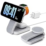 Eazpower Magsafe Ladestation für Apple Watch und iPhone 3 In 1 Faltbar,...