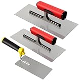 PORFOYO Edelstahl Maurerkelle, 3-teiliges Set Glättekelle, Rostfreie...