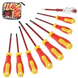 Isolierter Schraubendreher Set 9tlg, Magnetisch Schraubenzieher Set bis 1000V...