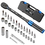 KRETLAW 30tlg. Drehmomentschlüssel Set, 3/8' Drehmoment-Schlüssel 5-60 Nm 72...