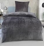 DreamHome Winter Wende Plüsch Bettwäsche 135x200 Nicky-Teddy Cashmere Touch...