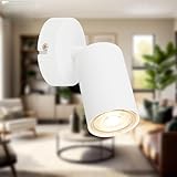 B.K.Licht - EEK A LED Wandleuchte innen schwenkbar, 3000K warmweiß, 2W, 450...