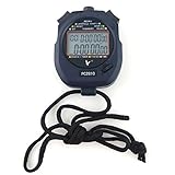 JZK Handheld Digital Stoppuhr Timer, 2 Zeilen 10 Speicher, Countdown Alarm, Akku...