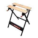 BLACK+DECKER tragbare Werkbank für Werkstatt - Sägebock Werkbank klappbar als...