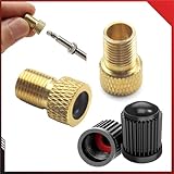 Fahrrad-Ventil Adapter Set Messing-Adapter für Presta-Ventile 2...