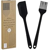 LIVAIA Silikon Backpinsel Set: 19cm Pinsel und Teigschaber 2er Set – Spatel...